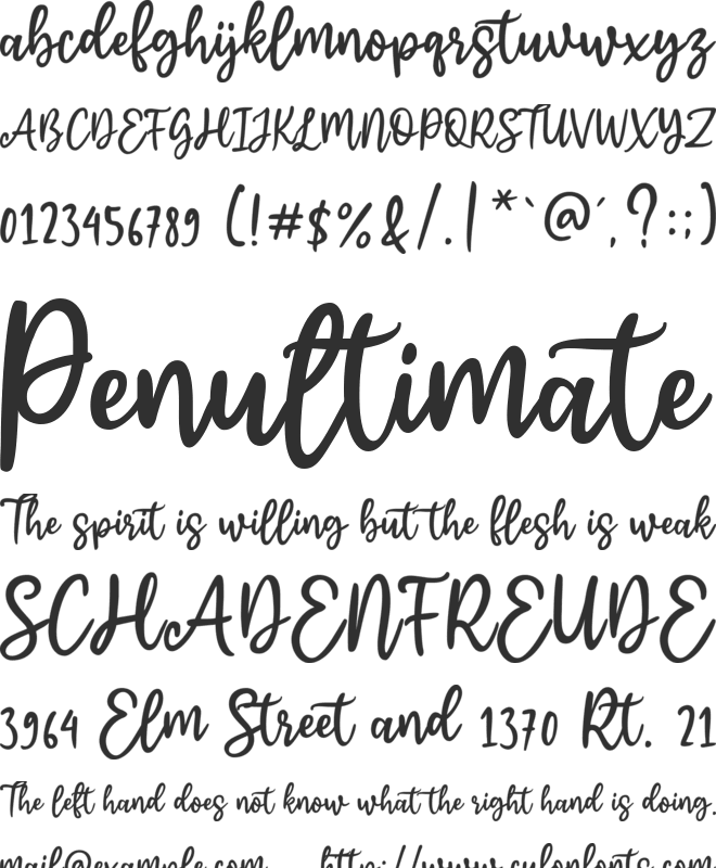 Christmas Mint font preview