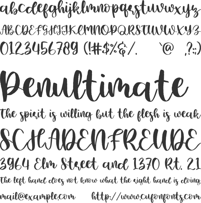 Hem Yummy font preview