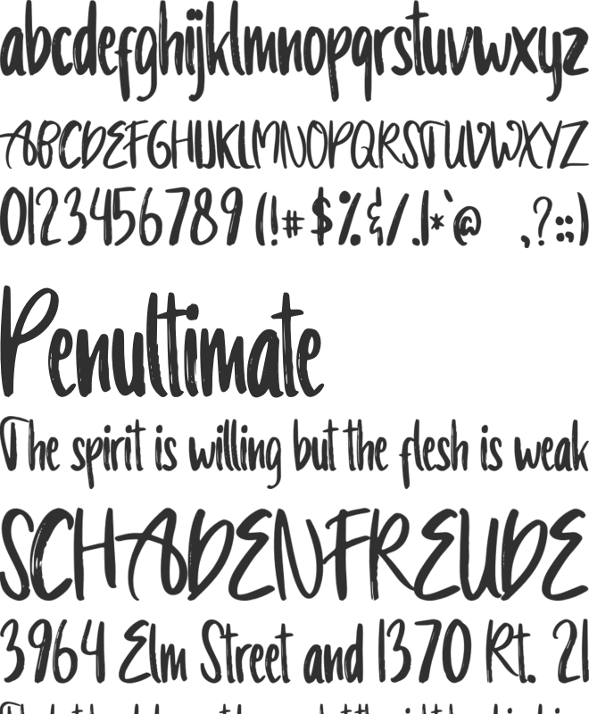 Hommy You font preview