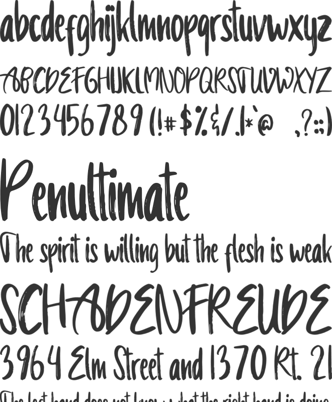 Hommy You font preview