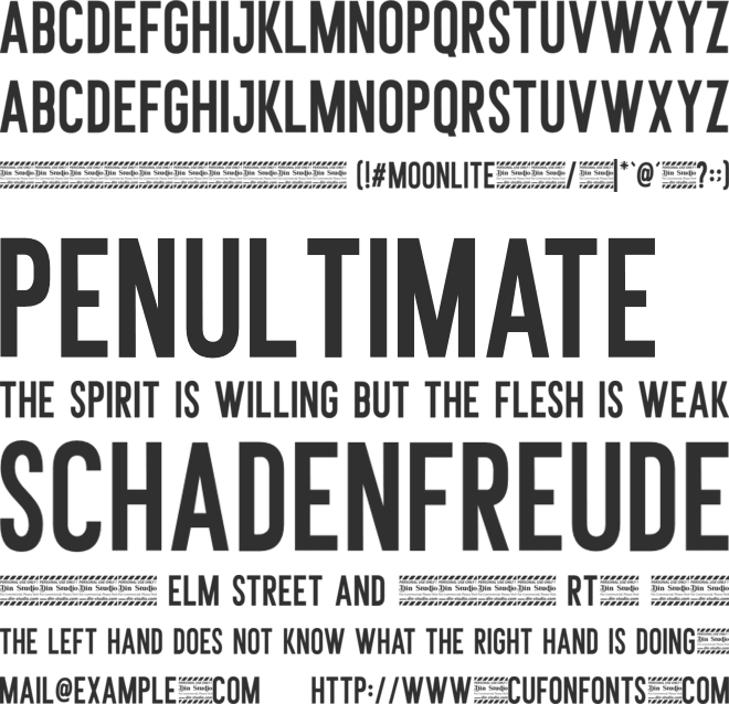 Moonlite Solid Personal Use font preview