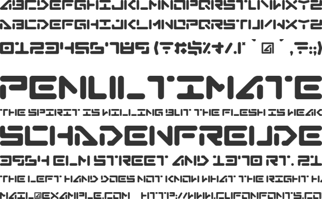 Abduction font preview