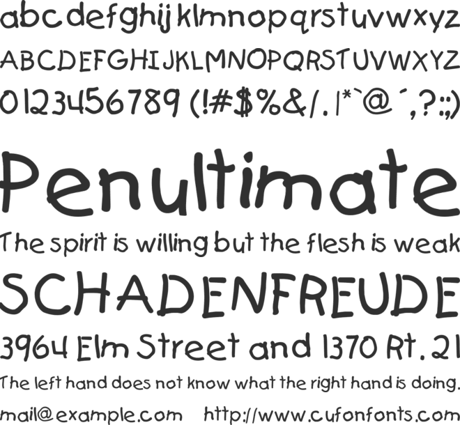 Catchup font preview