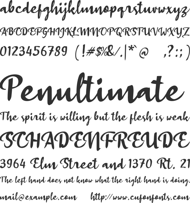 a Alam Raya font preview