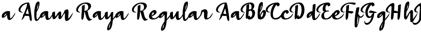 a Alam Raya Regular font