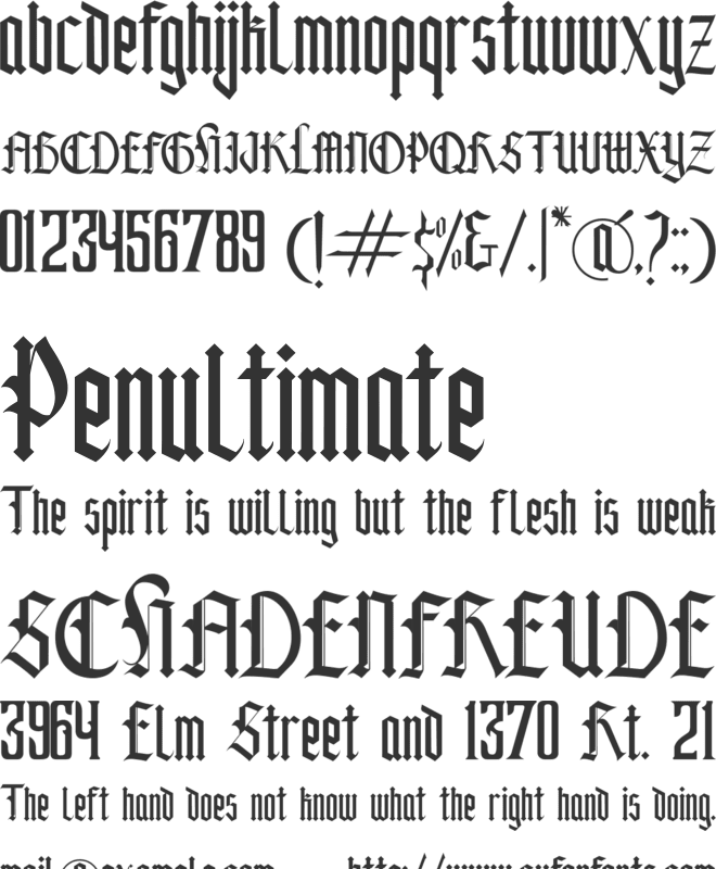 Deathmatch font preview