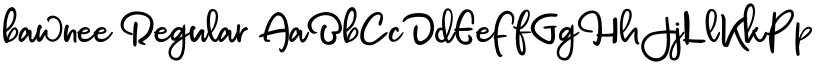 bawnee Regular font