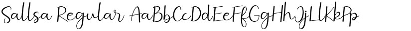 Sallsa Regular font