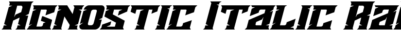 Agnostic Italic font