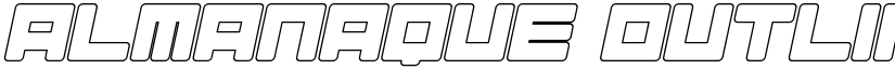 Almanaque Outline Italic font