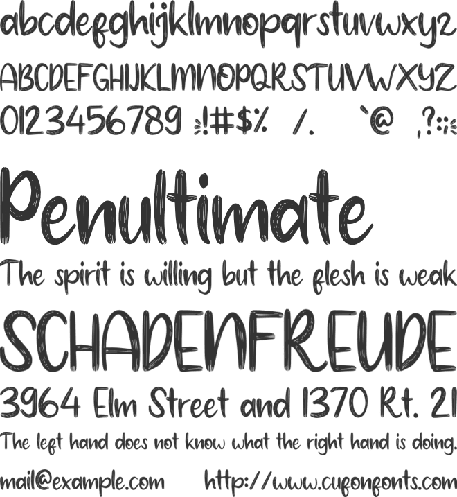 Baby Blue font preview