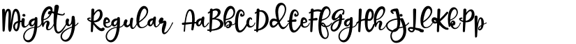 Mighty Regular font