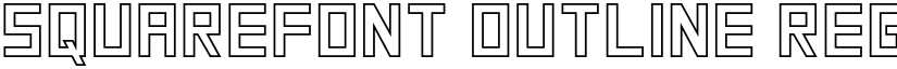 SquareFont Outline Regular font