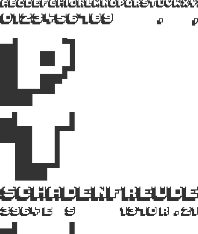 Pixelmania font preview