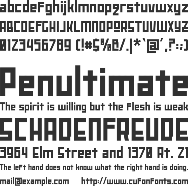 Maze font preview
