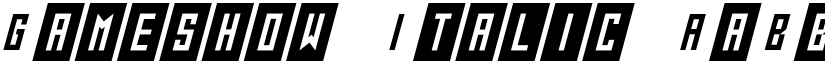 Gameshow Italic font