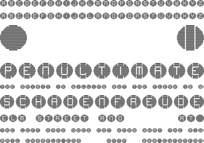 Speaker Grill font preview