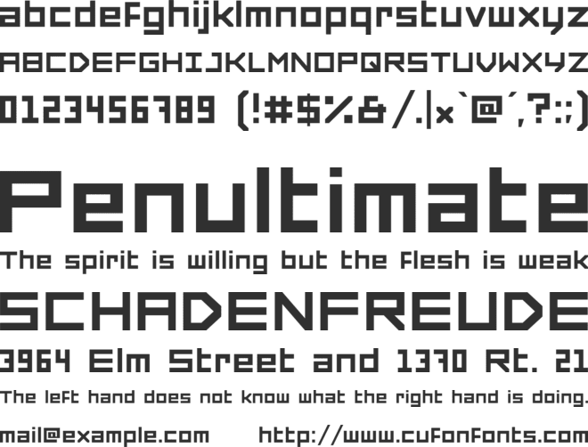 FORCED SQUARE font preview