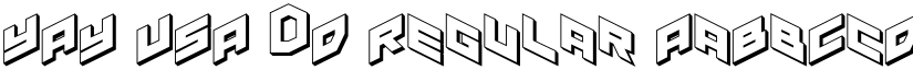 YAY USA 3D Regular font