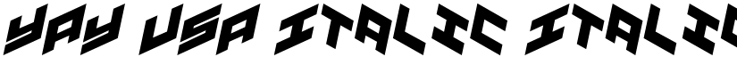 YAY USA Italic Italic font