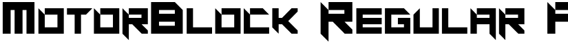 MotorBlock Regular font