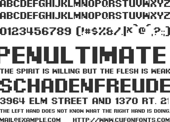 Pixel Digivolve font preview