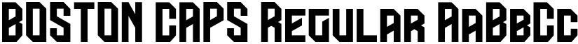 BOSTON CAPS Regular font