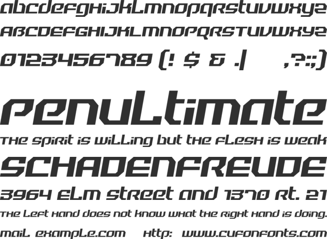 Reality Hyper font preview