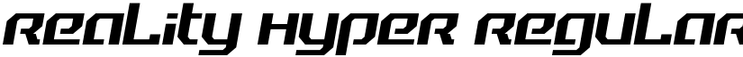 Reality Hyper Regular font
