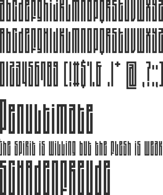 Hauptbahnhof font preview