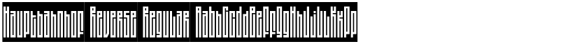 Hauptbahnhof Reverse Regular font