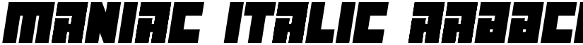 Maniac Italic font