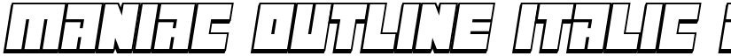 Maniac Outline Italic font
