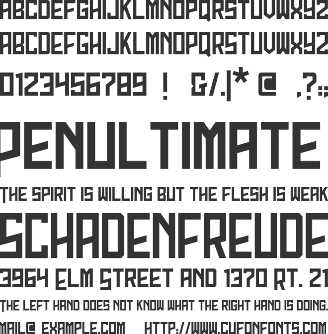 Dagestan font preview