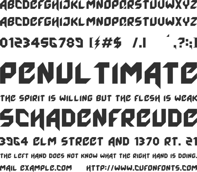 Agero font preview