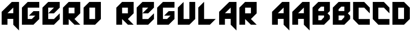 Agero Regular font