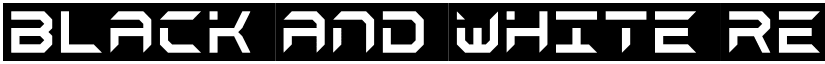 black and white Regular font