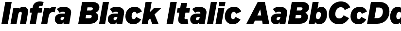 Infra Black Italic font