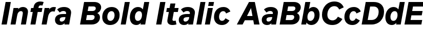 Infra Bold Italic font
