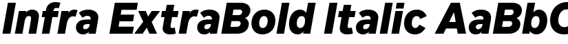 Infra ExtraBold Italic font