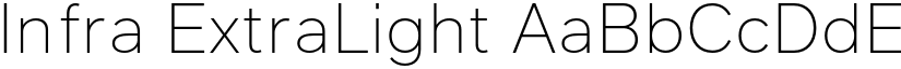 Infra ExtraLight font