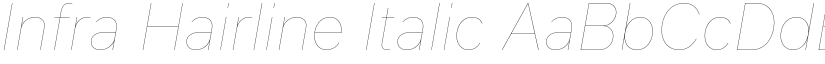 Infra Hairline Italic font