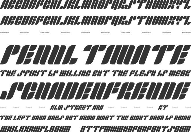 Fonts Bomb Skipper font preview