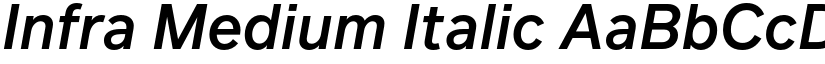 Infra Medium Italic font