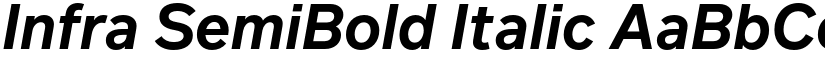 Infra SemiBold Italic font
