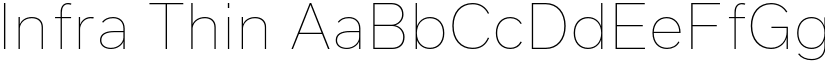 Infra Thin font