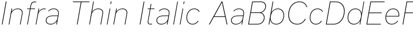 Infra Thin Italic font