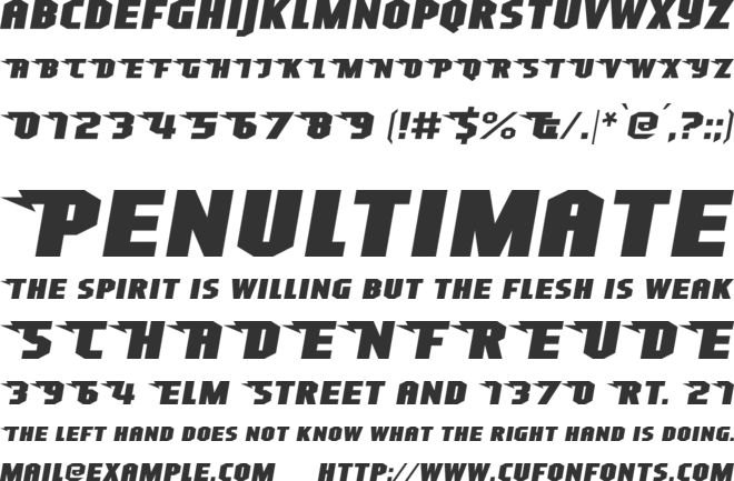 Superheterodyne font preview