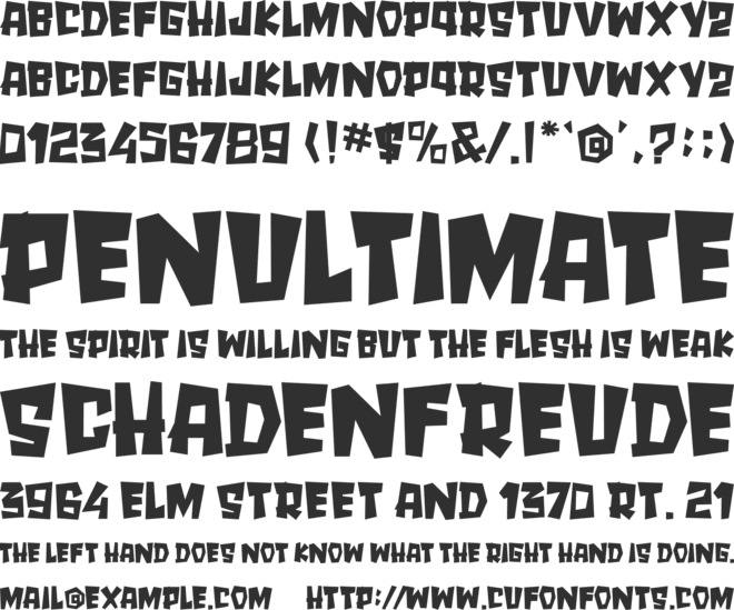 SPOOKY MONSTER font preview