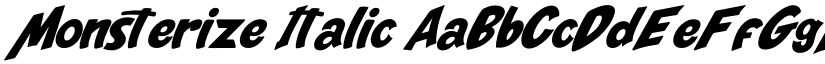 Monsterize Italic font